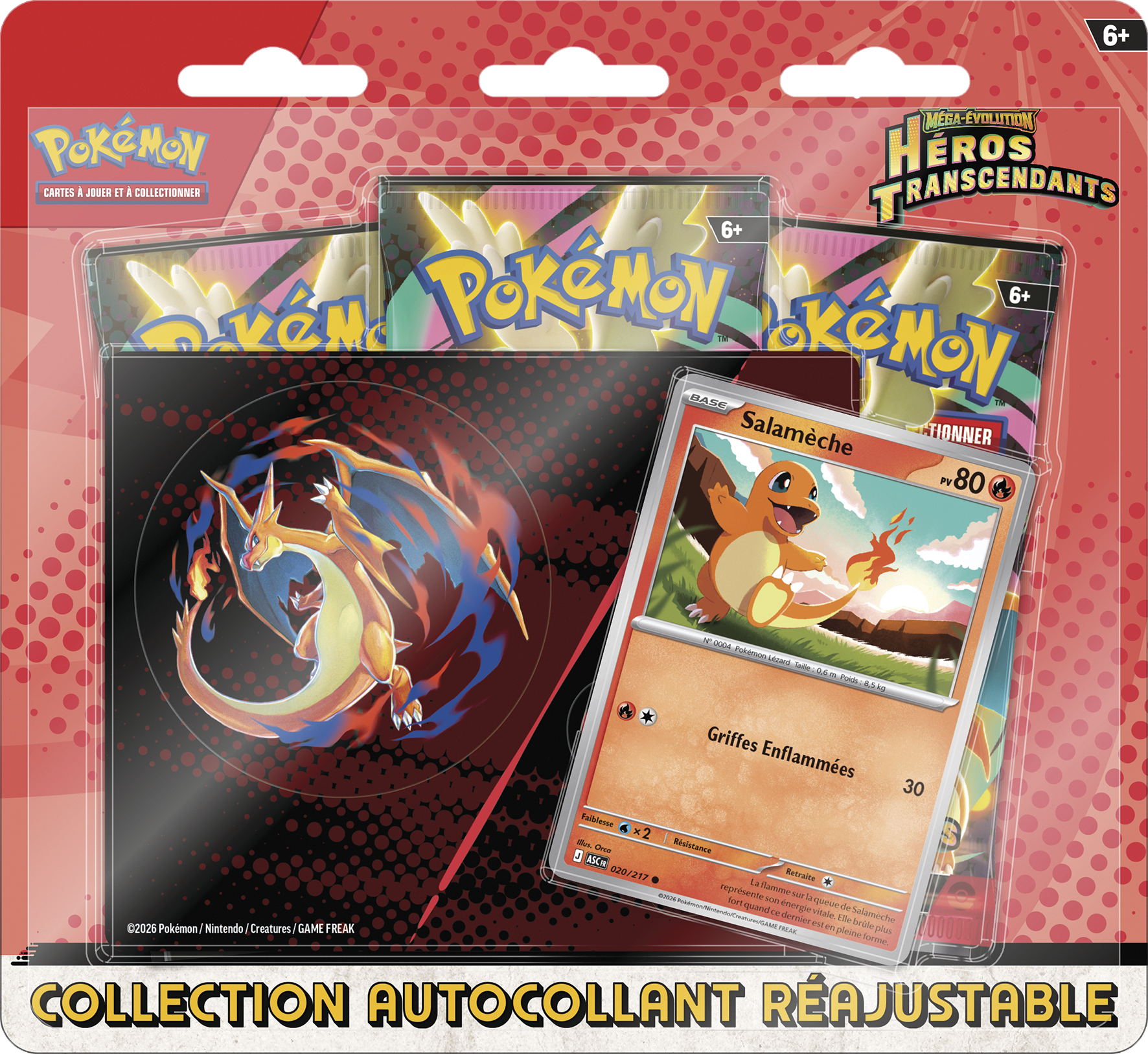 TCG Pokemon - Tripack Heros Transcendants ME2.5 Collection Autocollant
