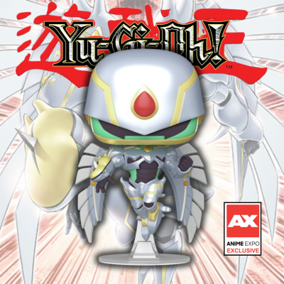 Funko Pop Yu-Gi-Oh - Elemental Hero Shining Flare Wingman N°1874 - Metallic, Anime Expo 2025 Con Sticker