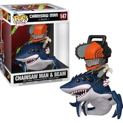 Funko Pop Chainsaw Man - Chainsaw Man & Beam N°147 - Rides