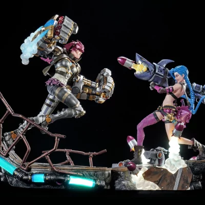 LEAGUE OF LEGENDS - Jinx & Vi - Pack 2 Statuettes 1/6 By PureArts