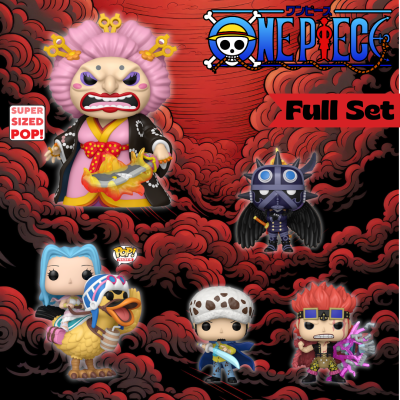 Funko Pop One Piece - Full Set Communes, Rides et 6"